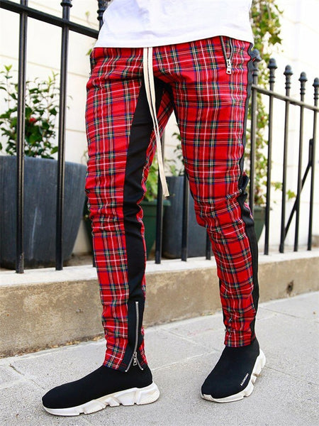 Plaid Zippered Pant