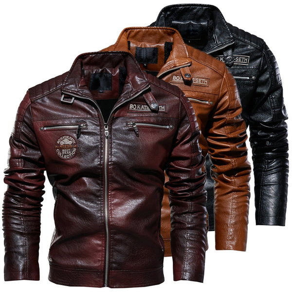 Patchwork Leather Jacket