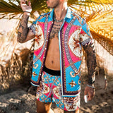 Hawaiian Printed Shorts Set